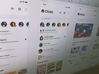 Mess - New Concept design messenger news product ui ux