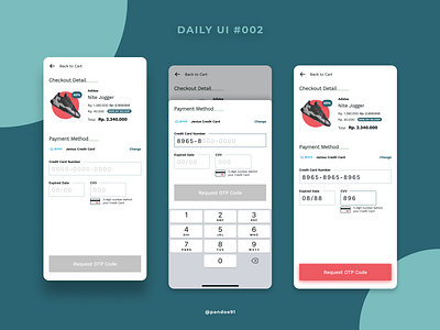 Daily UI #002 - Credit Card Checkout adidas card cc credit card credit card checkout dailyui discount ecommerce indonesia mobile mobileui nite jogger pay payment rupiah shop shopping cart sneaker sneakers ui