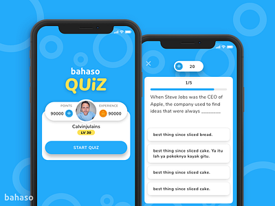 Bahaso Quiz android bahaso bahasodotcom english game language learning mobile quiz ui