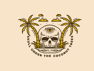 Skull under the coconut tree