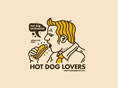 Hot Dog Lovers adipra std adpr std art logo branding design illustration logo sandwich vector vintage art