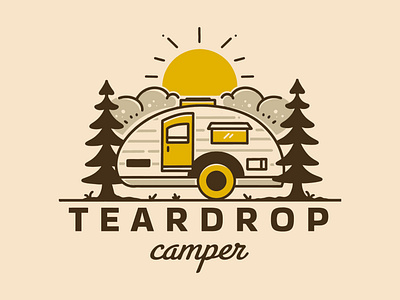 Teardrop camper adipra std adpr std art logo branding camp design illustration logo vector vintage art