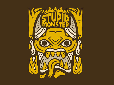 Stupid monster adipra std adpr std art logo branding design drawing illustration logo vector vintage art