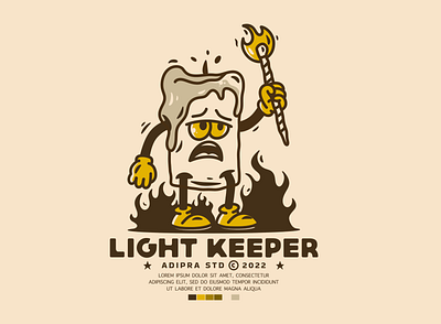 Light keeper adipra std adpr std art logo illustration logo mascot vector vintage art