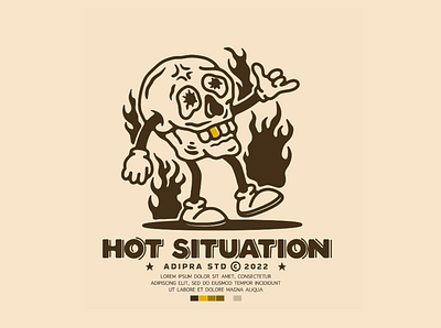 Hot Situation adipra std adpr std art logo branding design horror illustration vector vintage art