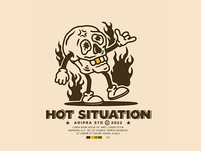 Hot Situation adipra std adpr std art logo branding design horror illustration vector vintage art