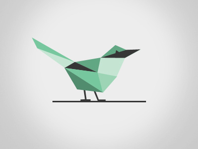 Twitter bird icon for a website bird design green icon polygonal prismatic twitter web