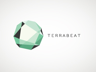 Terrabeat logo circle globe green hyper island web installation logo polygonal
