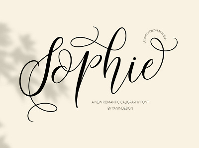 Sophie calligraphy font custom fonts elegant font handwriting font logo font typography