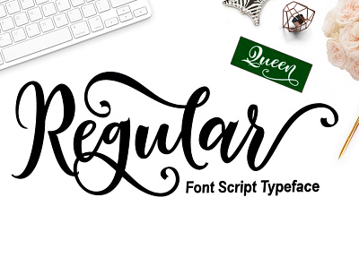 Regular Queen calligraphy font digitalart elegant font font handwrittenfont illustration logo font scriptfont typography website