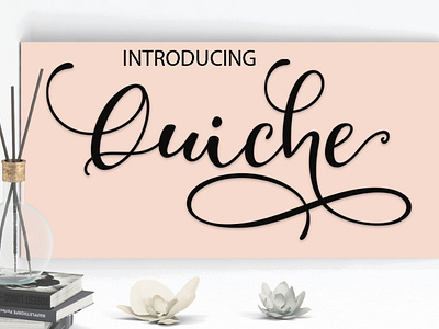 Quiche calligraphy font digitalart elegant font font handwrittenfont illustration scriptfont typography