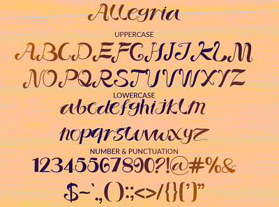 Allegria calligraphy font design elegant font font illustration logo logo font script typography ui