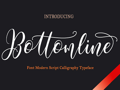 Bottomline design font script typography