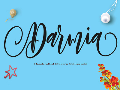 Darmia design font script typography
