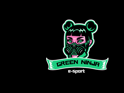 Green Ninja - Logo 3d animation app branding design esports graphic design illustration logo oritsutechnologies ui vector