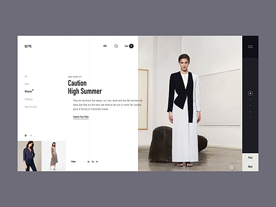 Fashion/Clothing Store animation clothing concept design design fashion minimal store ui web