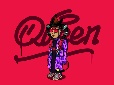 Queen balenciaga bape character design emak hype hypebeast illustration queen sneakerhead starwars