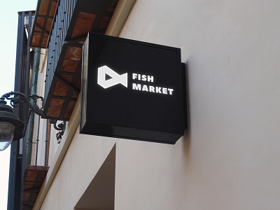 Fish market logo branding design graphic design illustration lo logo logotype motion graphics vector