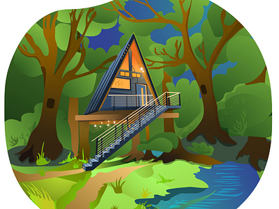 Tree house illustration