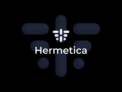 Logo for Hermetica (Dark Background) branding design graphic design illustration logo