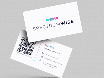 Business Cards For Spectrumwise (Version 1) branding design graphic design illustration logo typography