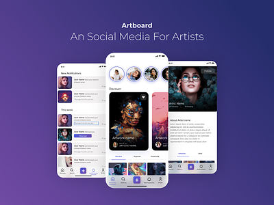 UX/UI Design for Artist App app design ui ux