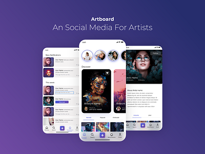 UX/UI Design for Artist App