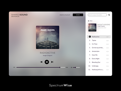 Web Design For Share Playlist Page