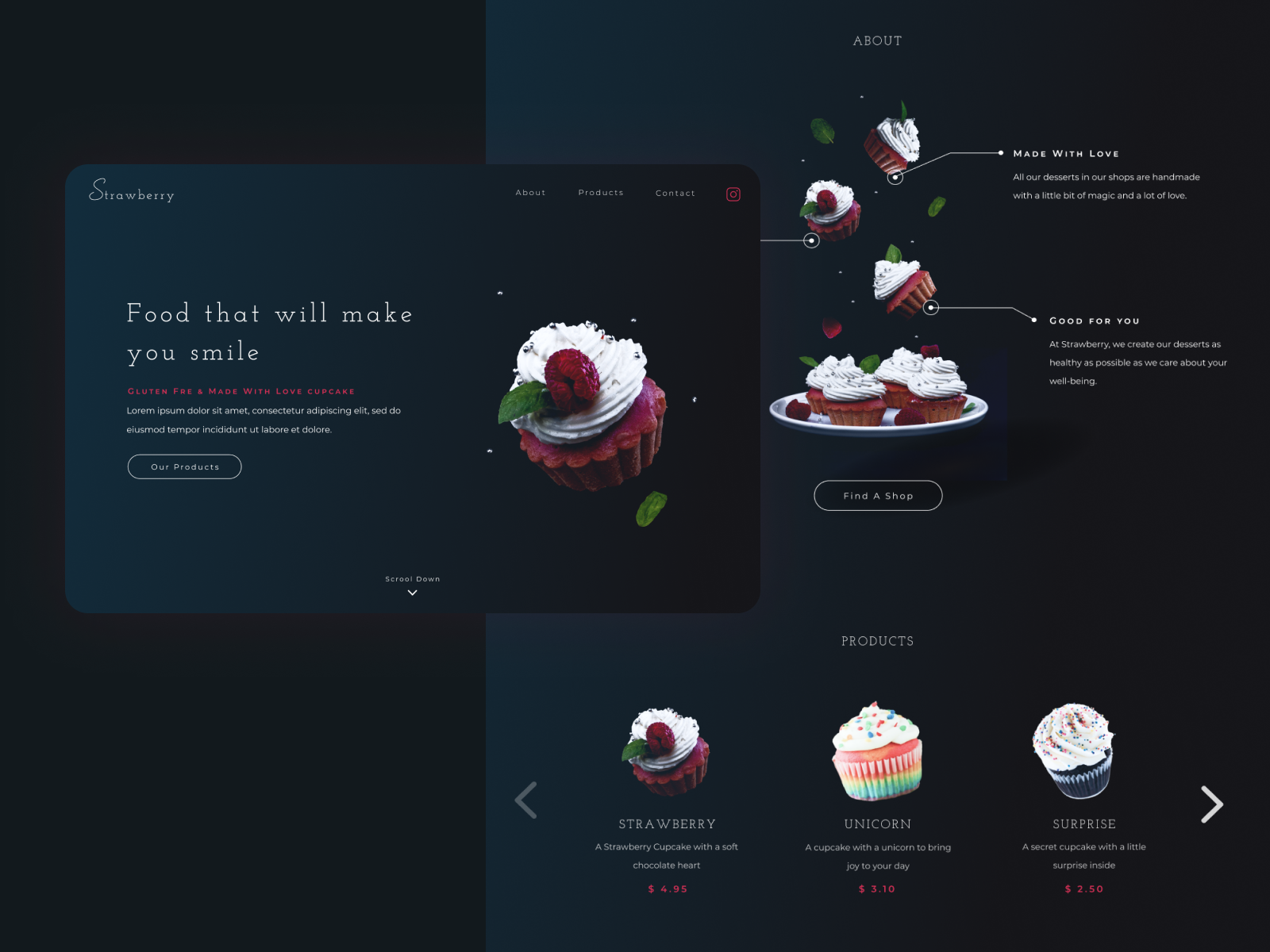 Web Design for Strawberry by SpectrumWise on Dribbble