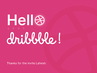 Hello Dribbble! design invite design