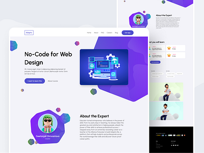 Adaptiv.me | Course page design adaptive me app branding course page design crazy4designes design education logo education website graphic design homepage design illustration landing page logo ui ui design expert ux vector