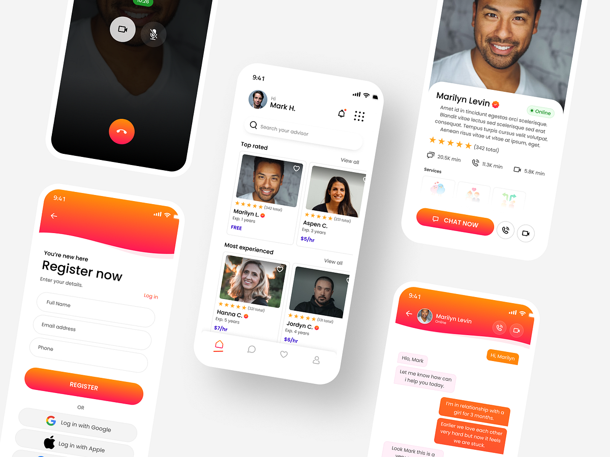 Orange Mobile App designs, themes, templates and downloadable graphic ...