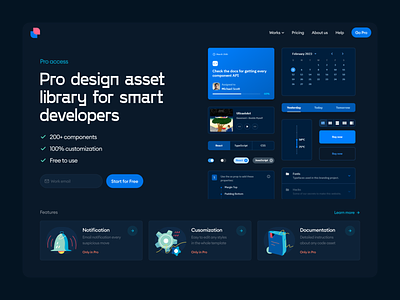 Component Library Landing Page crazy 4 designs ui