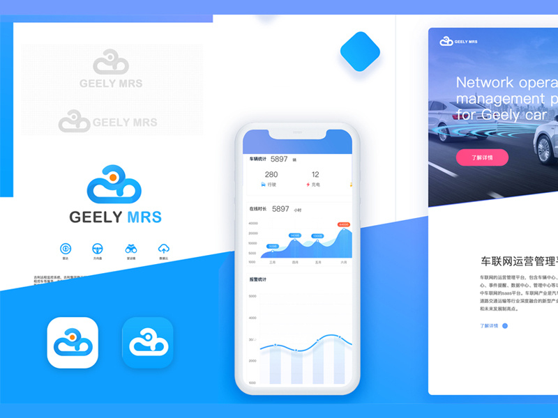 Large data platform interface design logo by Yuanxu on Dribbble