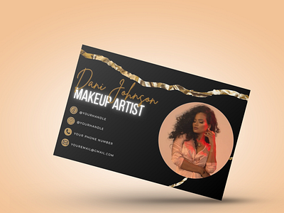 Makeup Artist Business Card Design branding business card business card design design graphic design logo