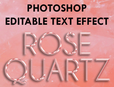 Rose Quartz Photoshop Text Effect design graphic design photoshop effect photoshop layer effect photoshop text effect text effect