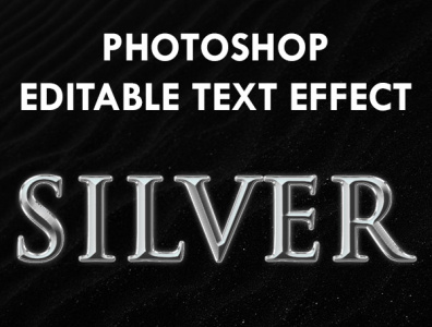 Silver Photoshop Text Effect design graphic design photoshop effect photoshop layer effect photoshop text effect text effect