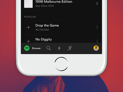 Spotify for iPhone redesign #01 app iphone mobile redesign spotify