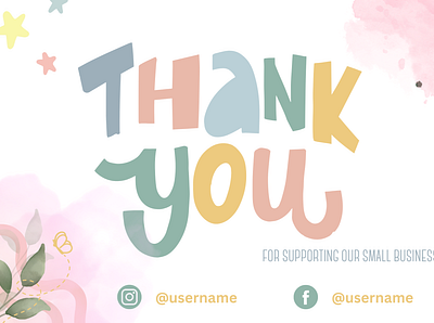 Colorful Thank You Card branding car graphic design illustration logo