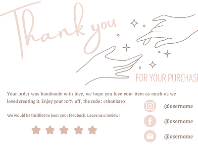 Soft Pink Thank You Card design graphic design illustration