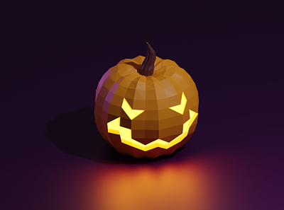 Halloween pumpkin 3d blender design emission graphic design halloween illustration