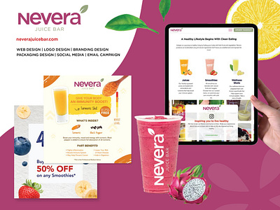 Logo Design and Packaging Design for Nevera Juice Bar Whittier