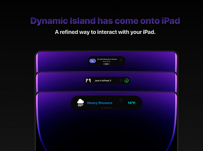 Dynamic Island iPad Concept ui