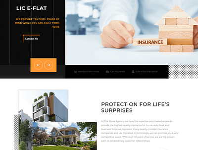 Insurance Template design homepage insurance template website