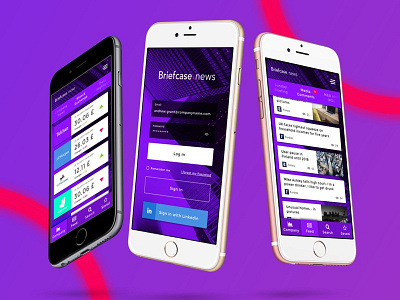 Financial Concept App app bar buttons data icons ios iphone purple red tab ui visual