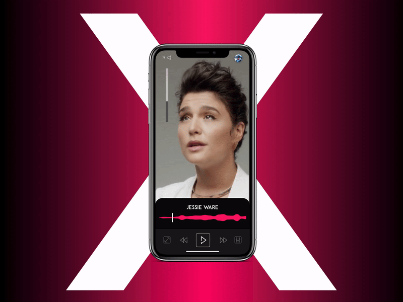 Making iPhone X Player with Jessie Ware android animation app apple ios iphone music pink player ui ux x