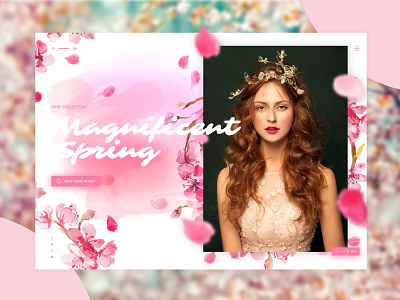 Spring Fashion 2018 capture colors fashion flower landing page photo social ui webdesign website