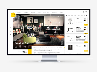 Furniture Shop For Creative Office bootstrap chair clean commerce ecommerce filter furniture product sofa stile theme yellow