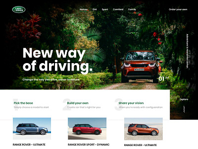 Land Rover - Build Your Own design homepage icon landing shop site ui ux web webpage website