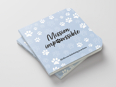 Mission impawssible book cover book cover digital illustration drawing graphic design illustration kids book paw typography